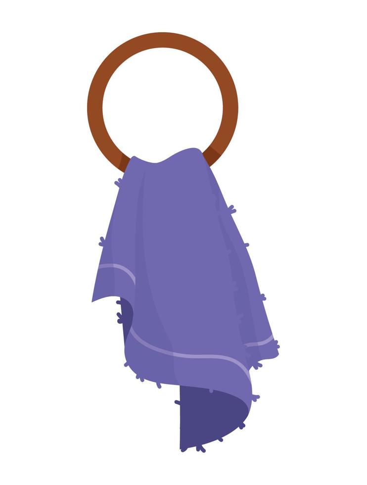 purple towel hanging vector