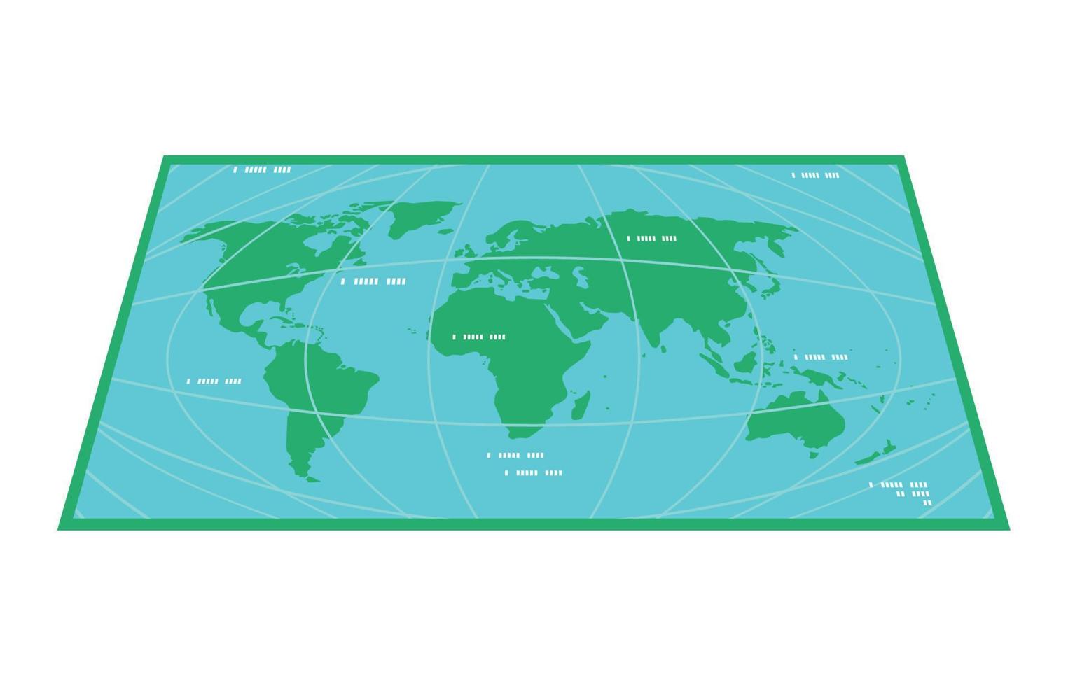 paper map with earth vector