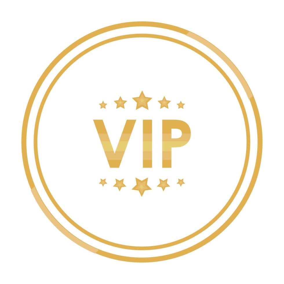 vip circular gold frame vector