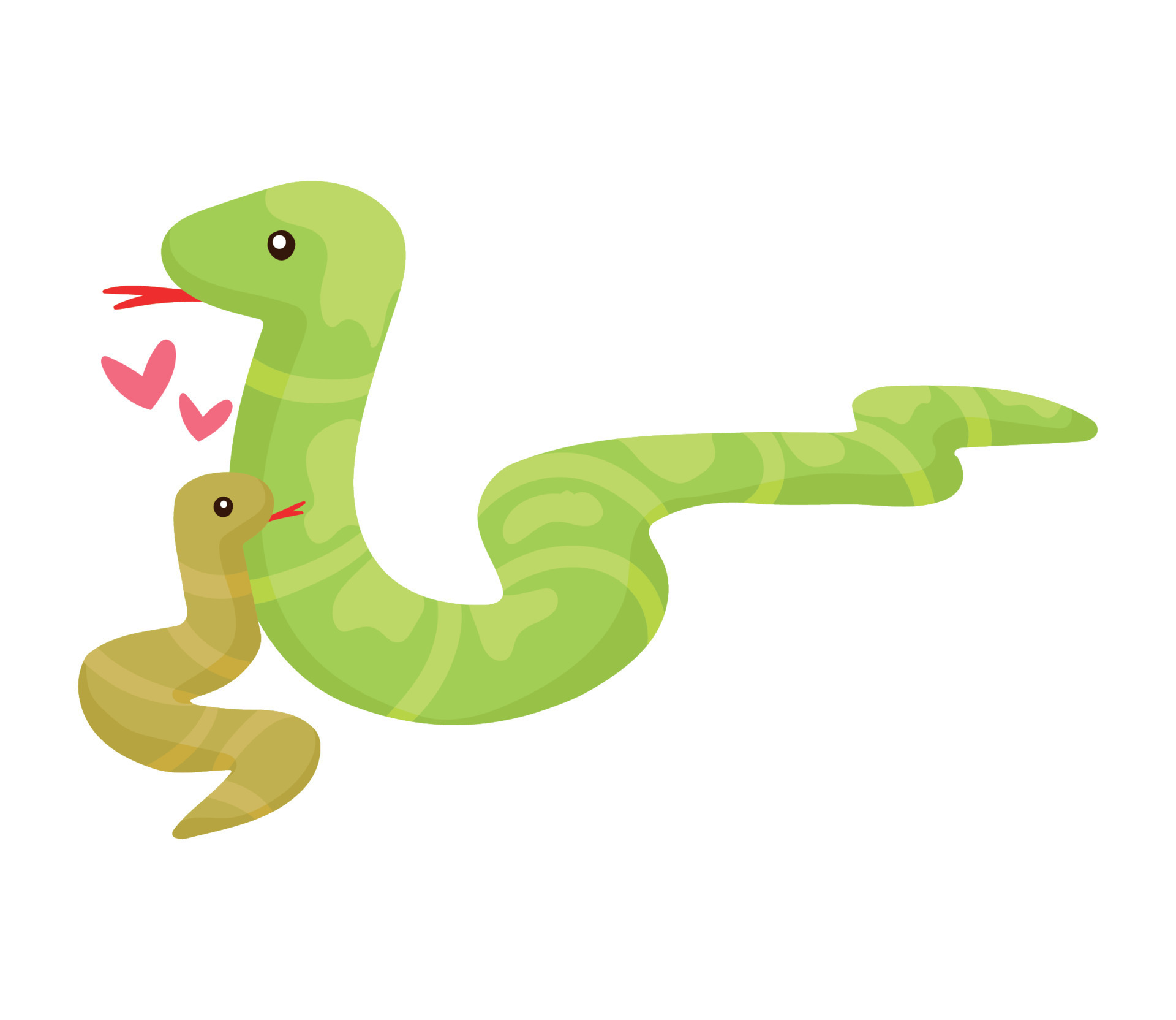 snake mother and baby 10428855 Vector Art at Vecteezy