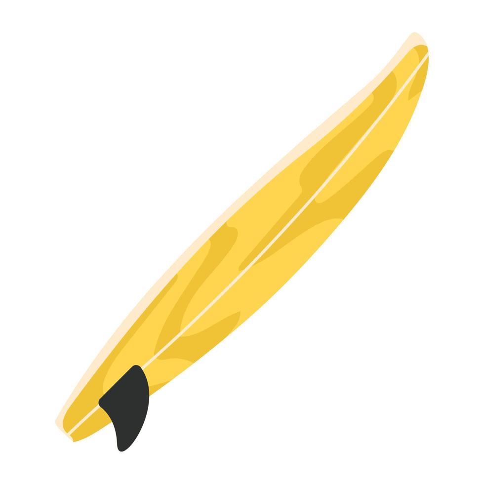 yellow surfboard sport vector