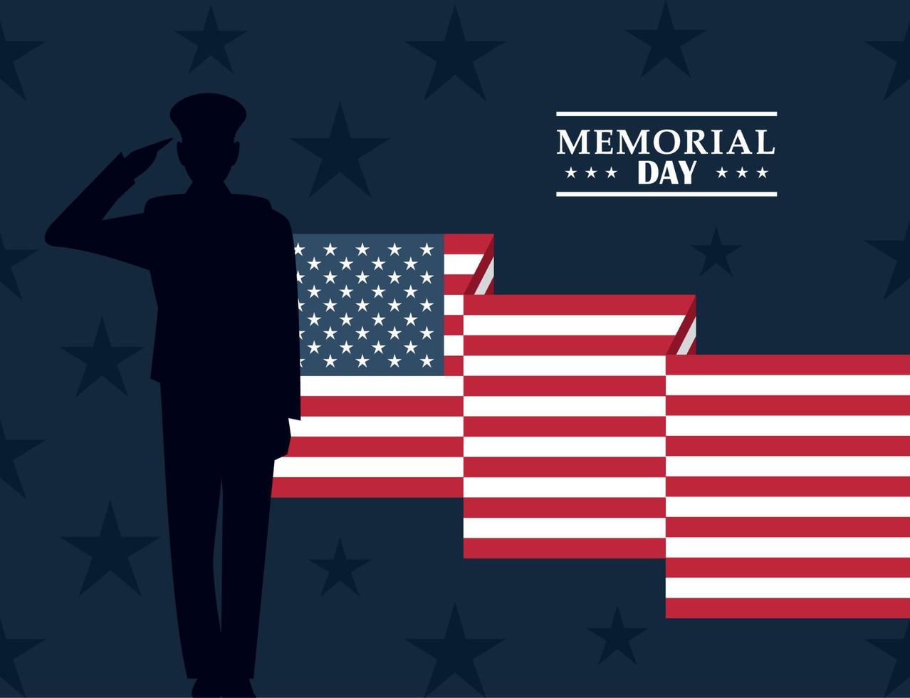 memorial day lettering card vector