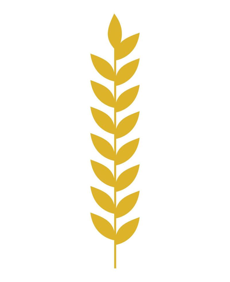 wreath leafs spike golden vector