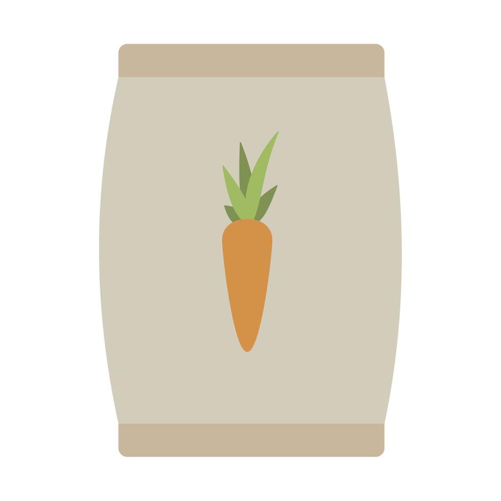 fertilizer bag with carrot vector
