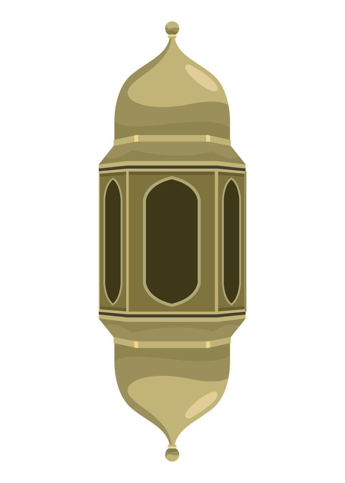 golden muslim lamp vector