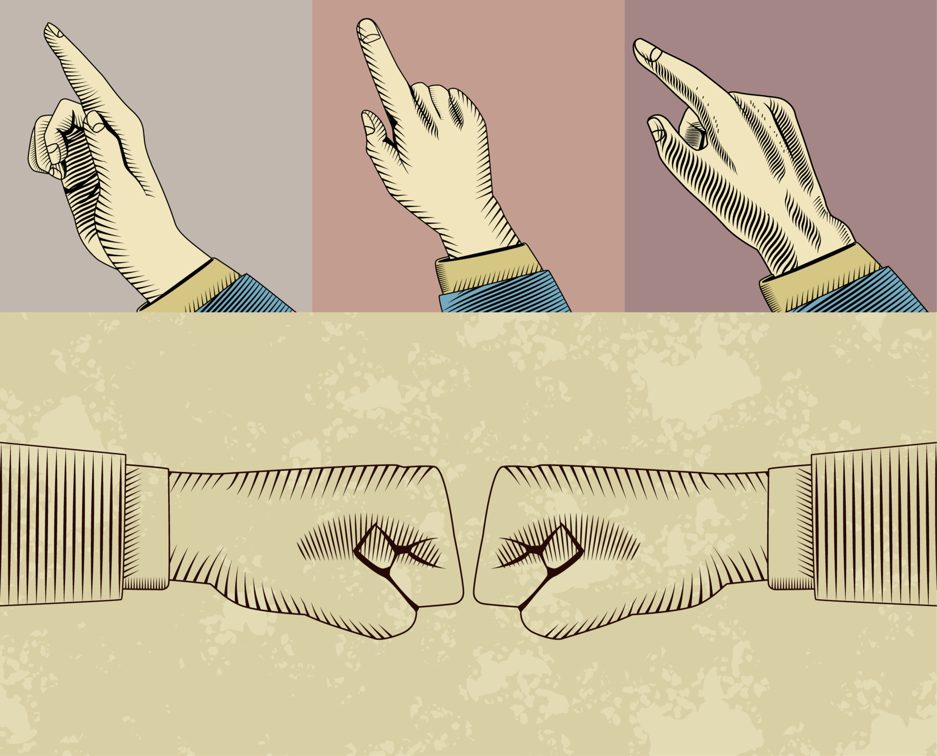 five fingers points drawn 10429129 Vector Art at Vecteezy