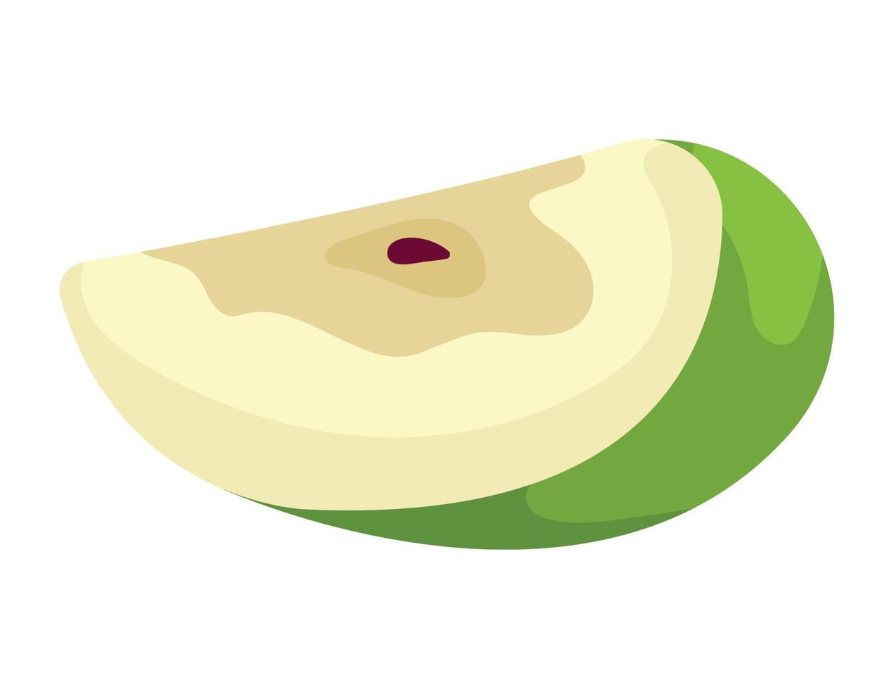 fresh apple fruit portion vector