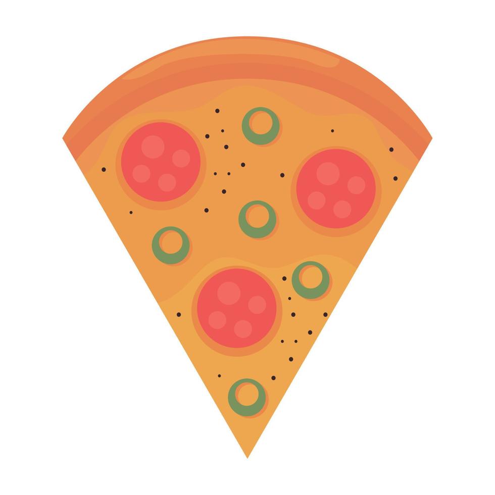 italian pizza portion vector