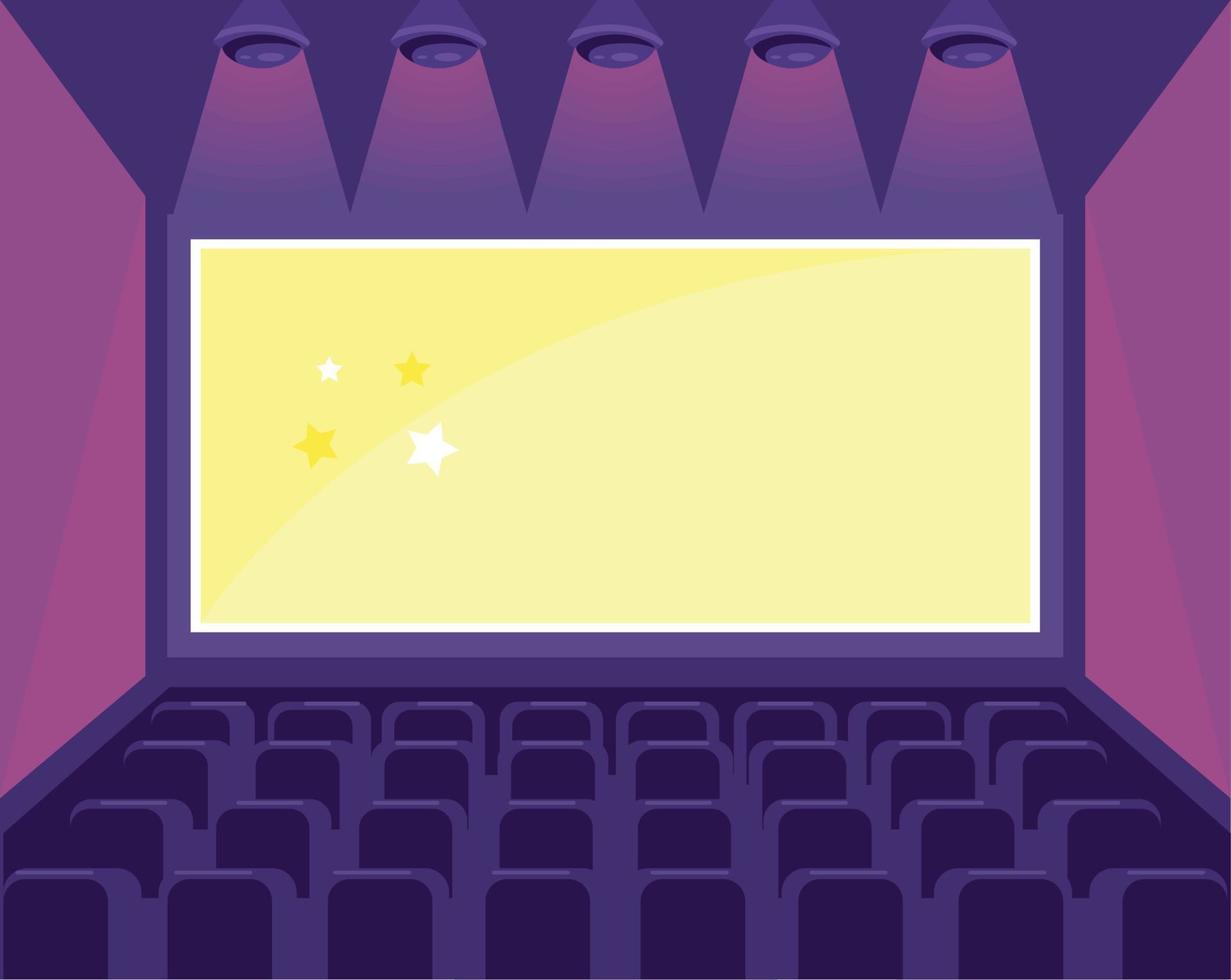 cinema entertainment room vector