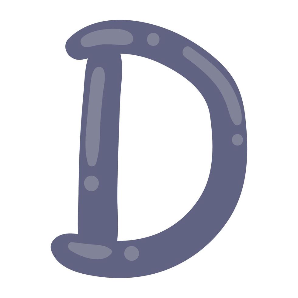 kid alphabet letter D vector