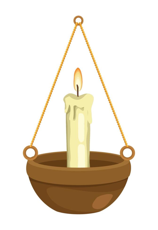 candle in chandelier hanging vector