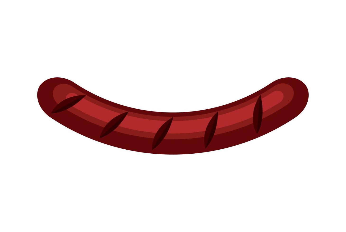 delicious sausage food vector