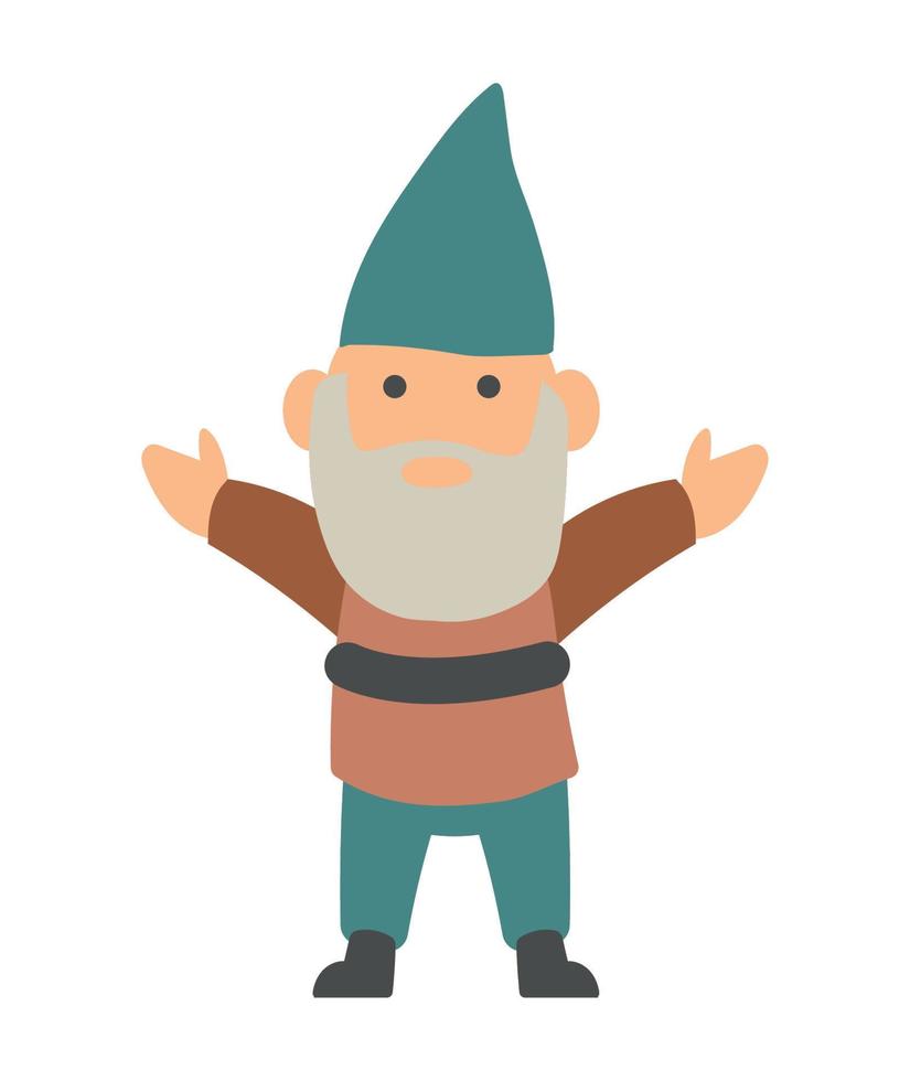 personaje de elfo viejo jardín vector