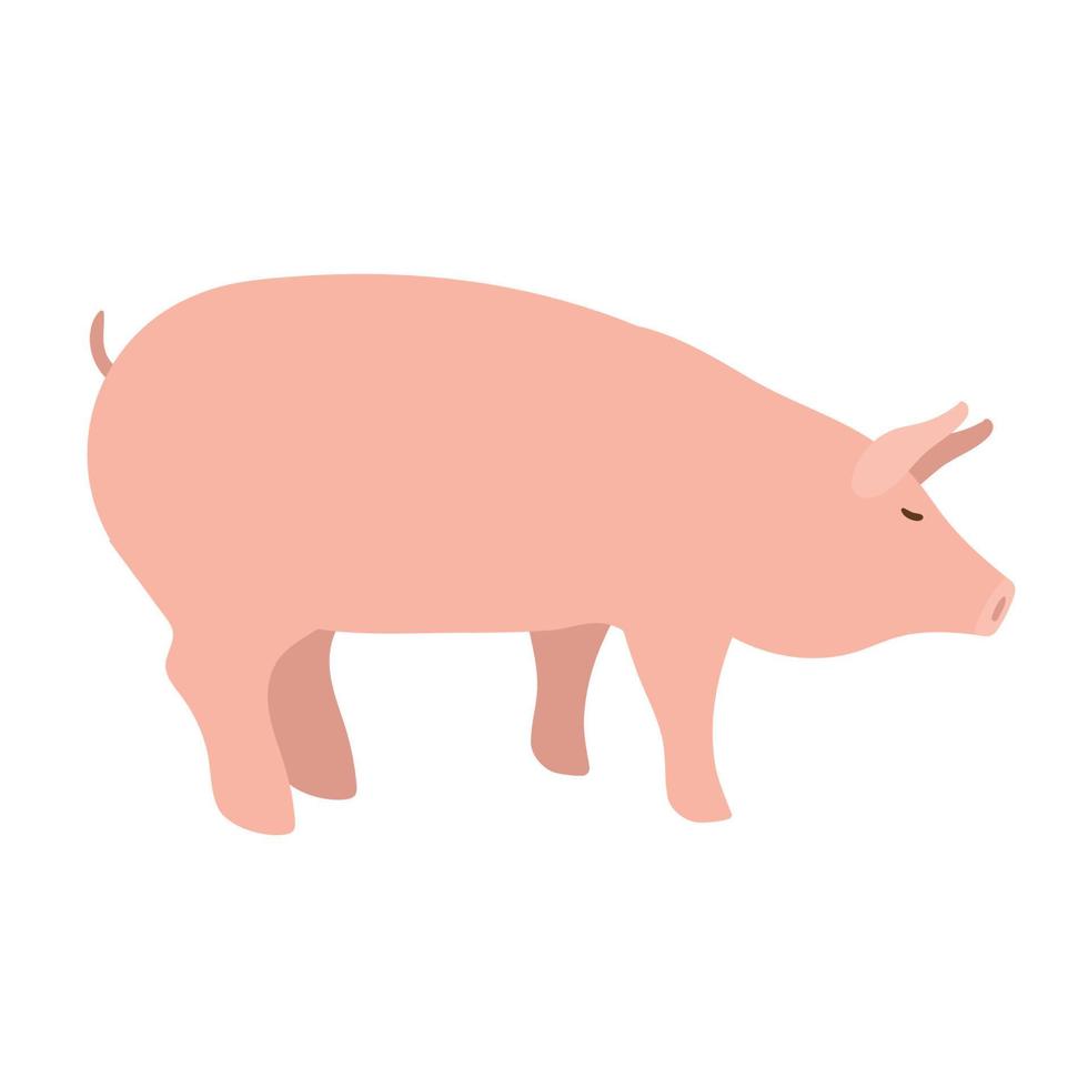 cerdo animal salvaje vector
