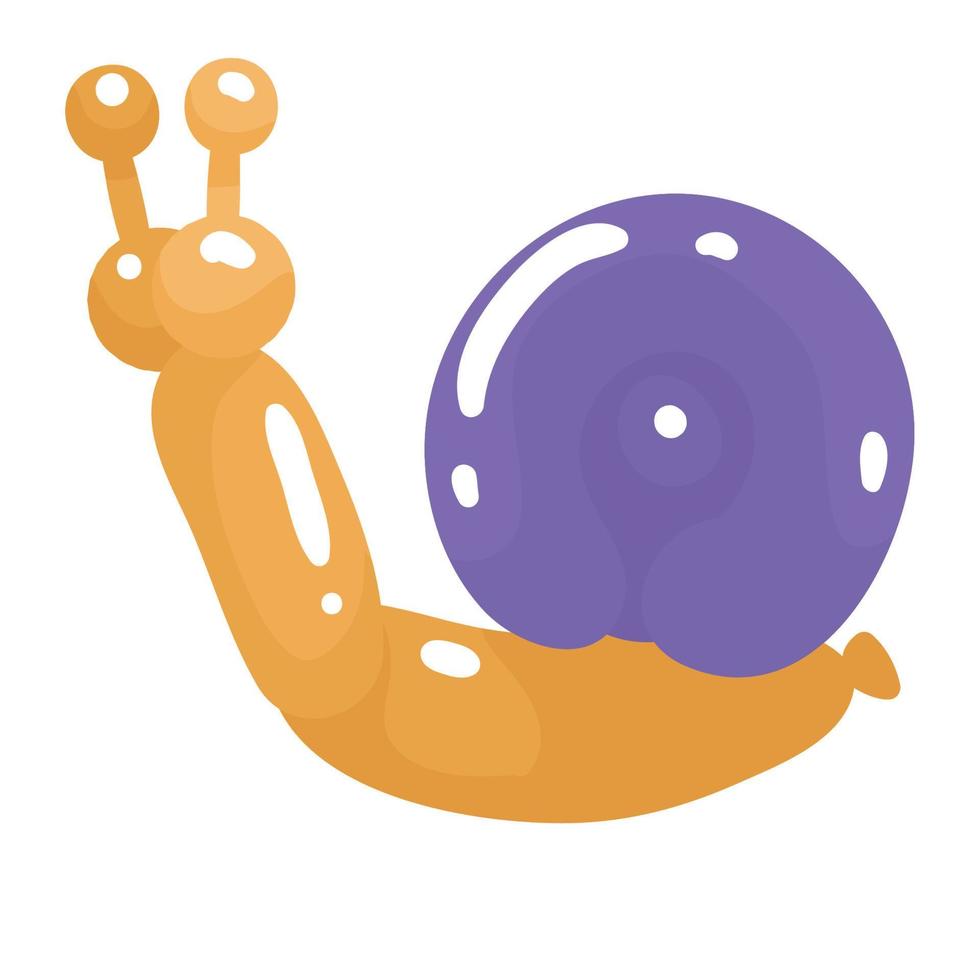 orange snail balloon air vector