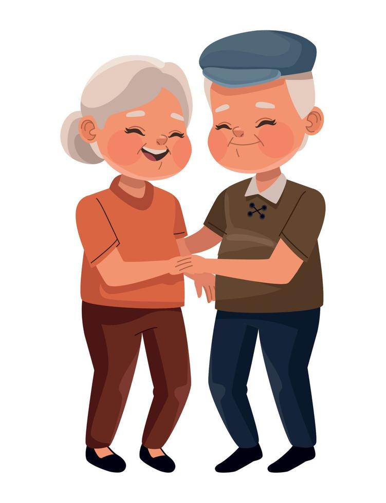 grandparents couple dancing vector