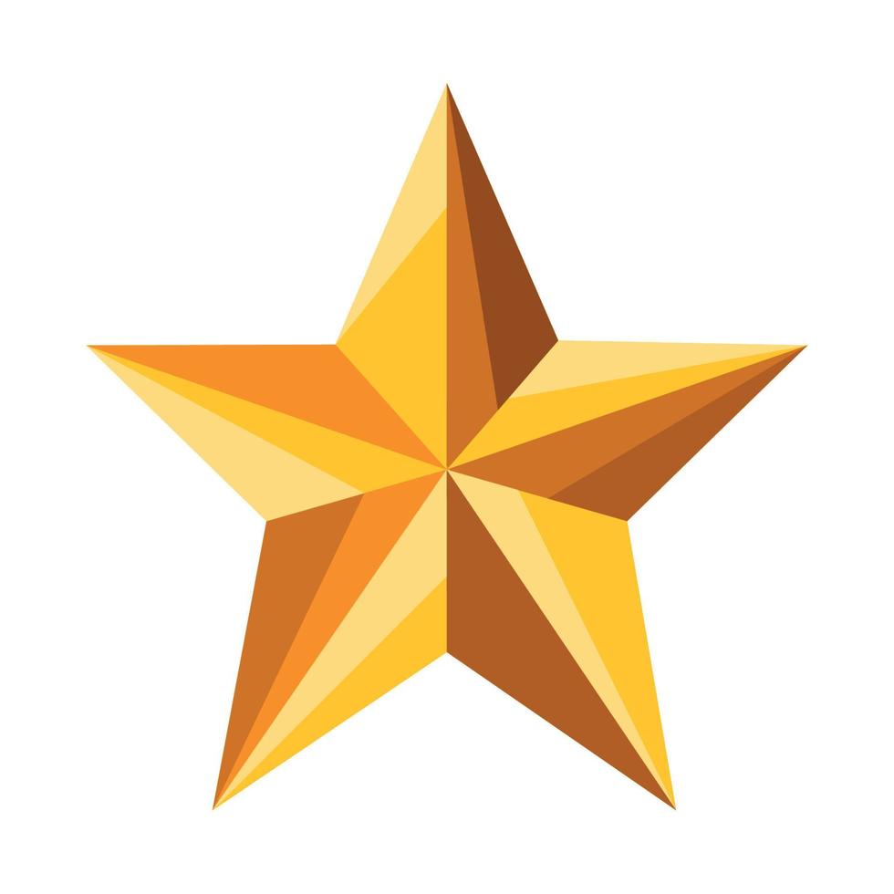 golden star emblem vector