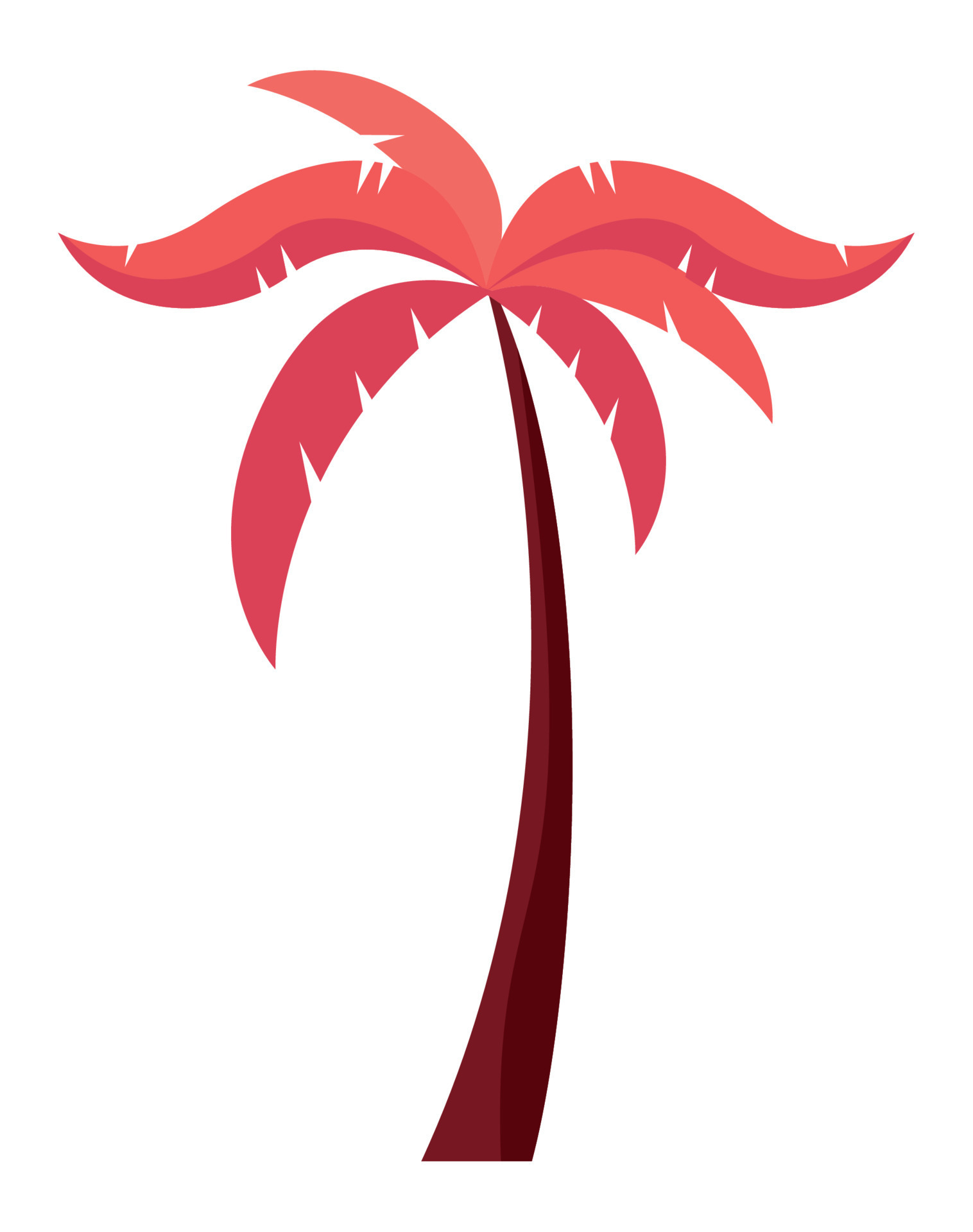red tree palm 10429474 Vector Art at Vecteezy