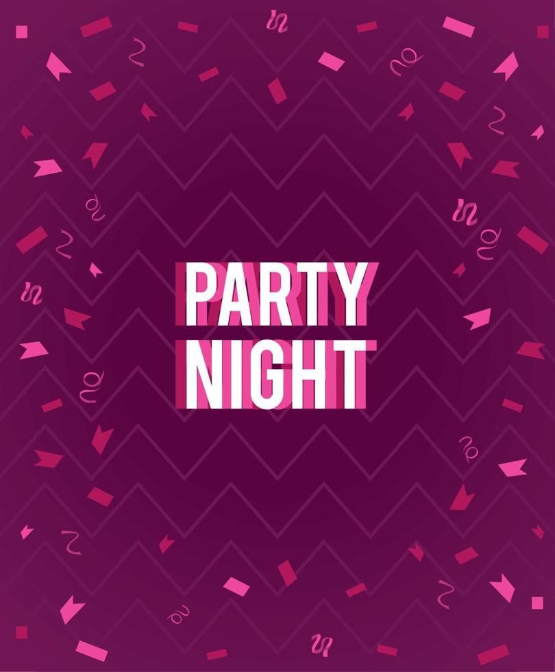party night banner with confetti vector
