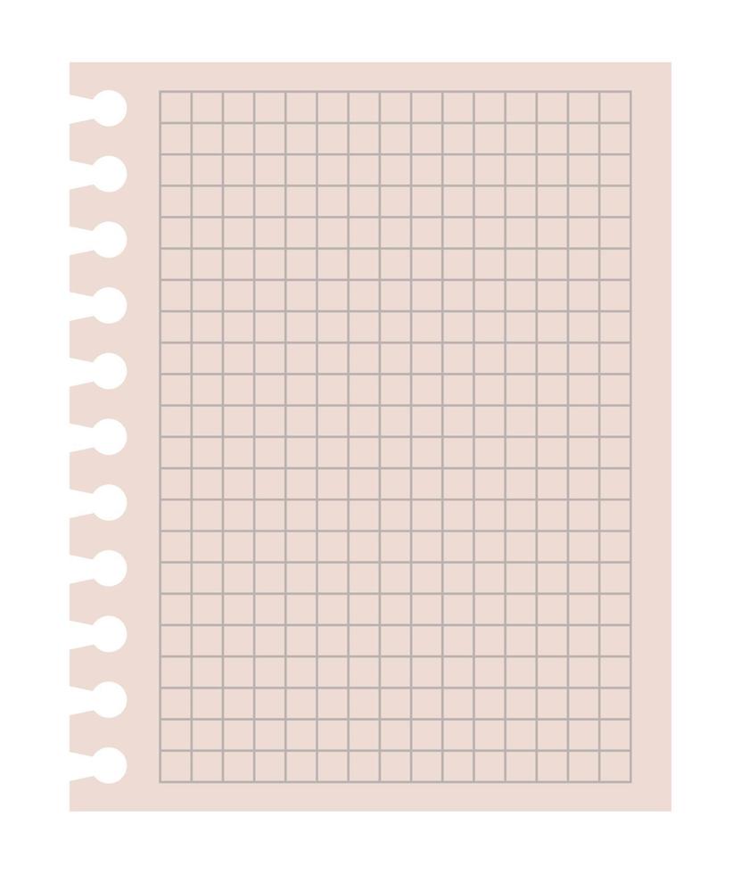 notebook sheet school supply vector