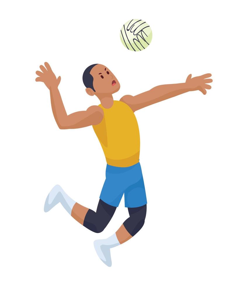 man athlete playing volleyball 10429519 Vector Art at Vecteezy