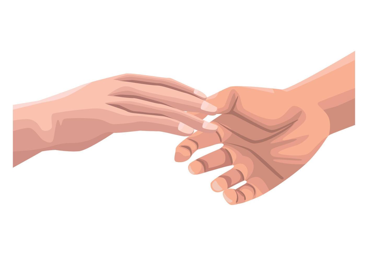 solidarity hands contact icon vector