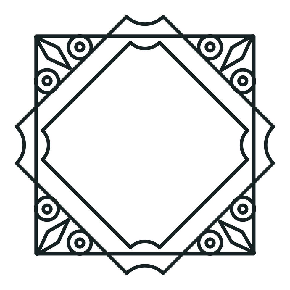 monochrome and geometric frame vector