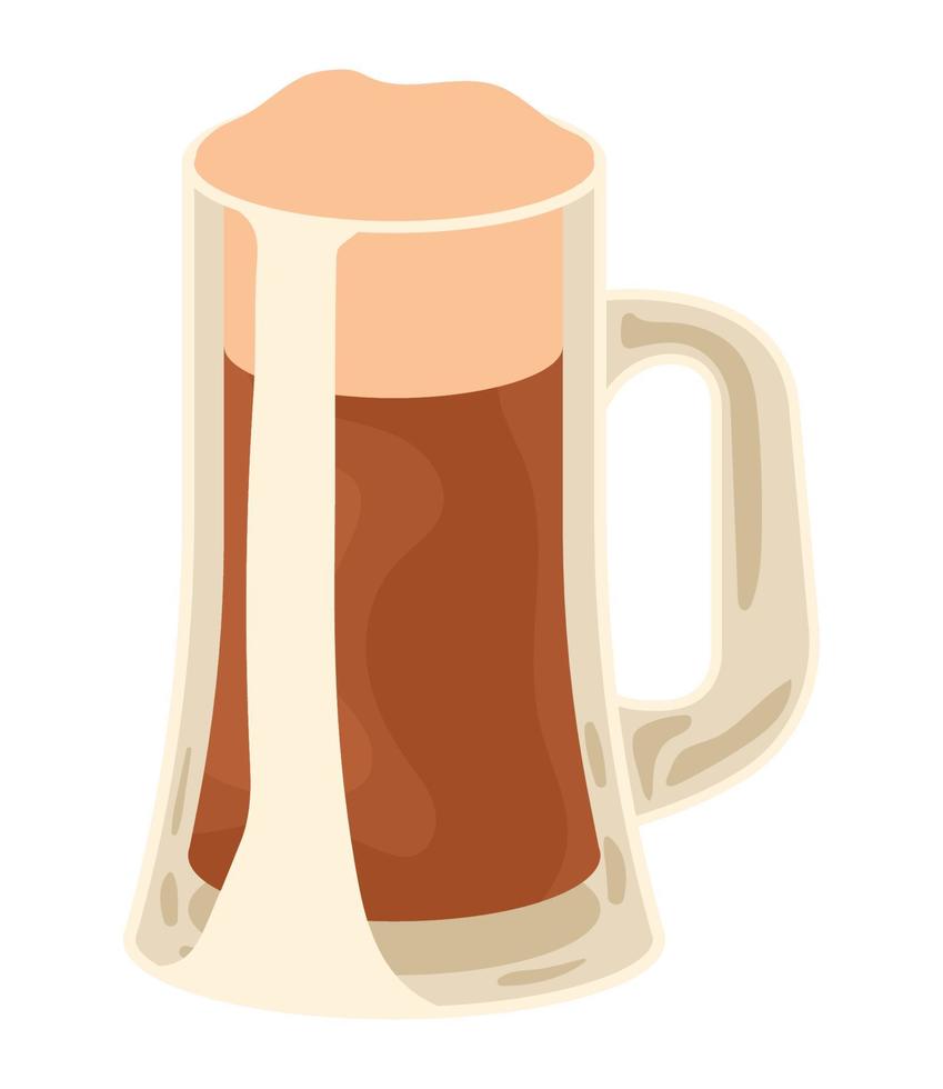 beer jar with foam vector