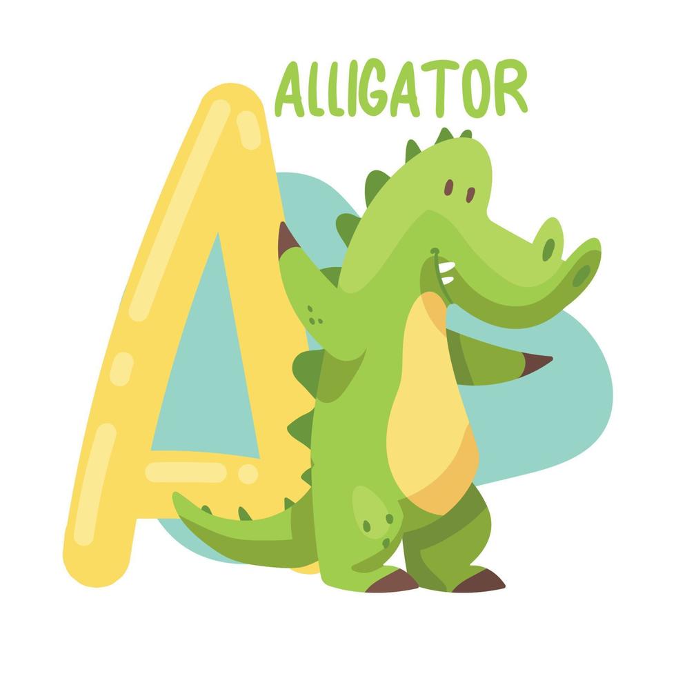 alligator and a letter vector