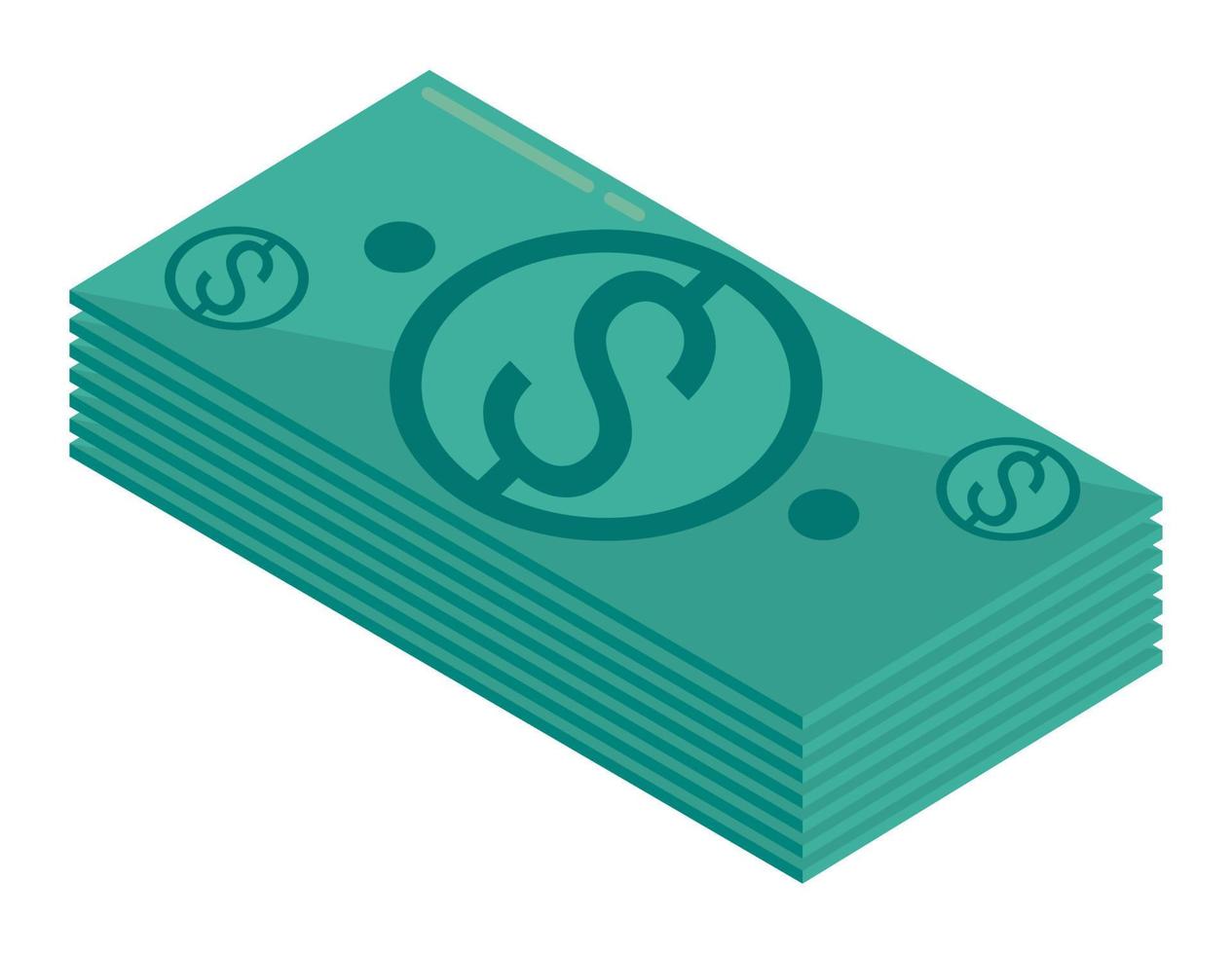 bills money dollars isometric vector