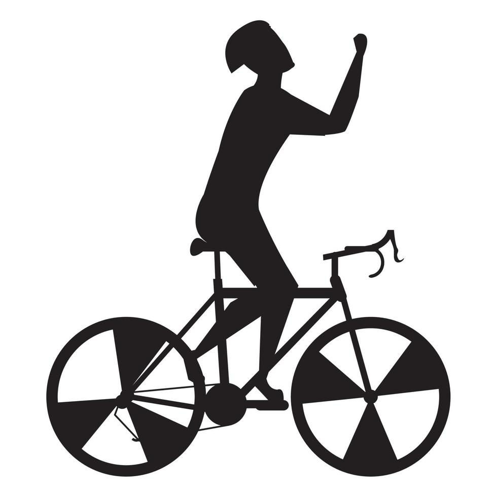 professional cyclist silhouette vector