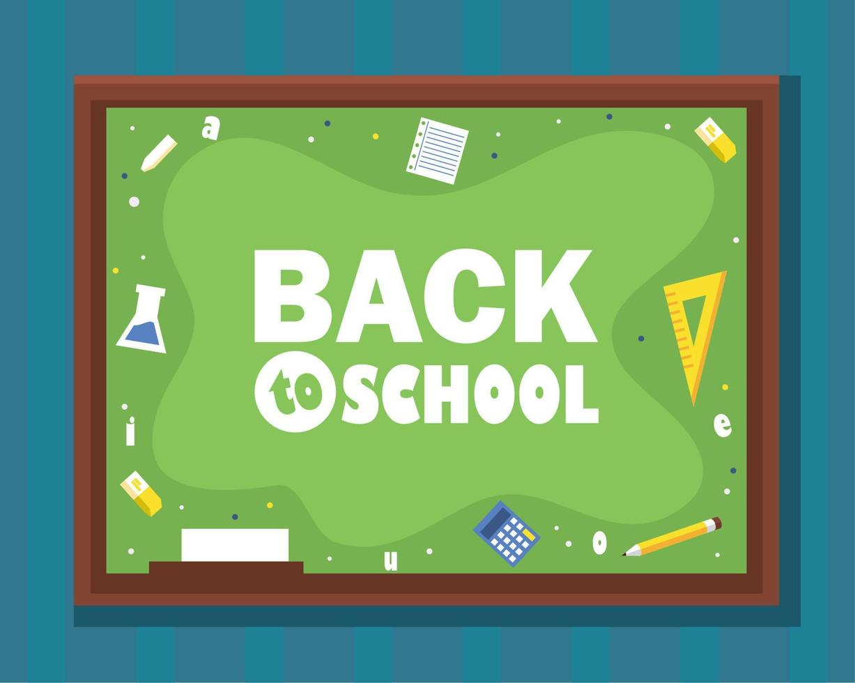 back to school lettering card vector
