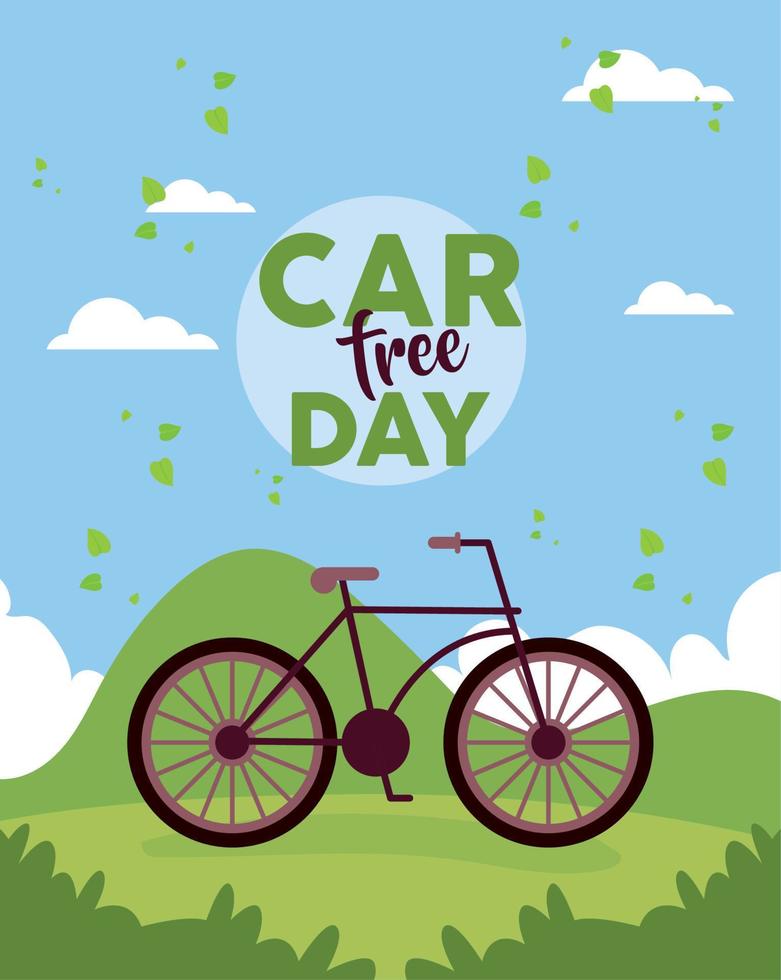 car free day poster vector