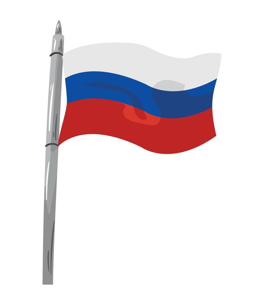 bandera de rusia ondeando vector