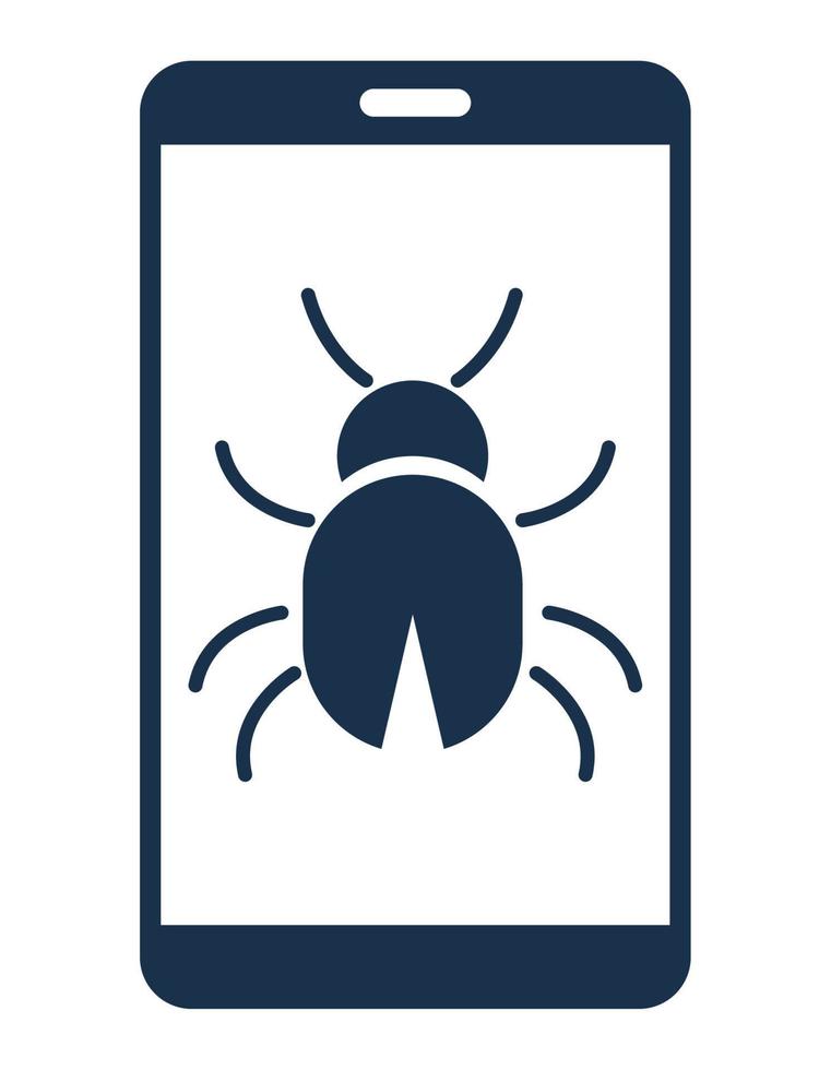 bug in smartphone vector