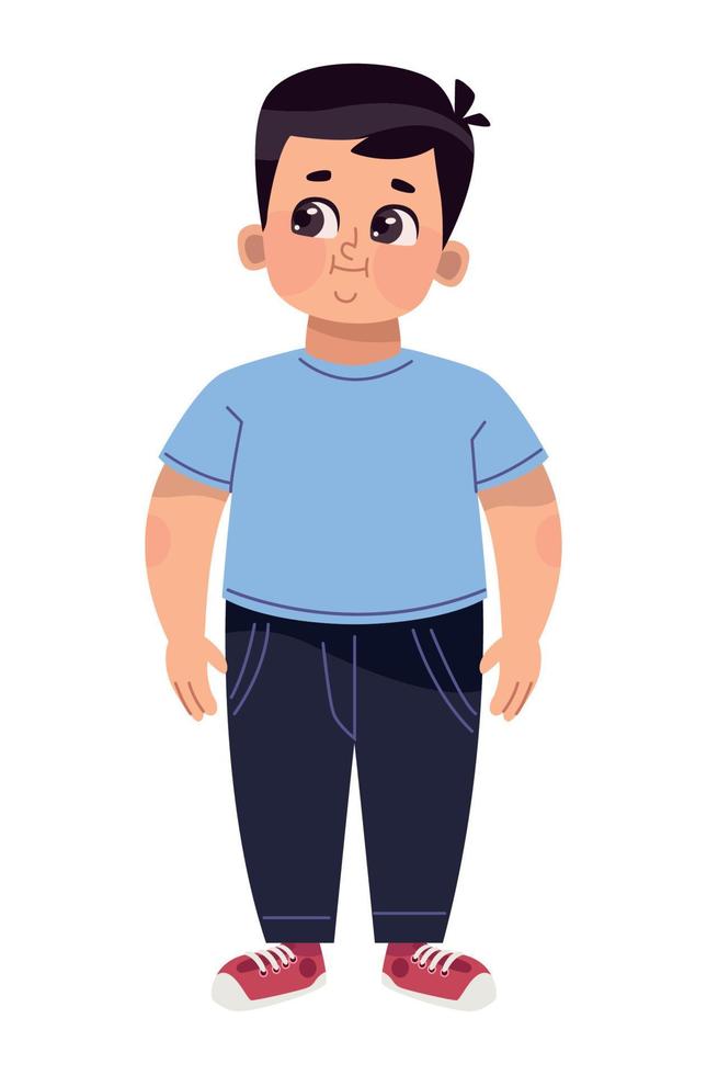 fat man standing vector