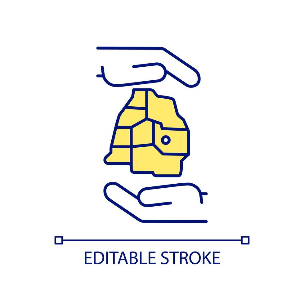 icono de color rgb de seguridad nacional. protección de la patria