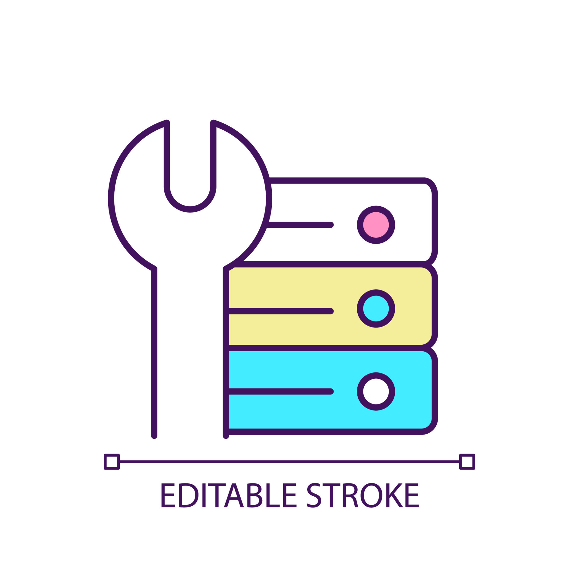 procesando una gran cantidad de datos icono de color rgb