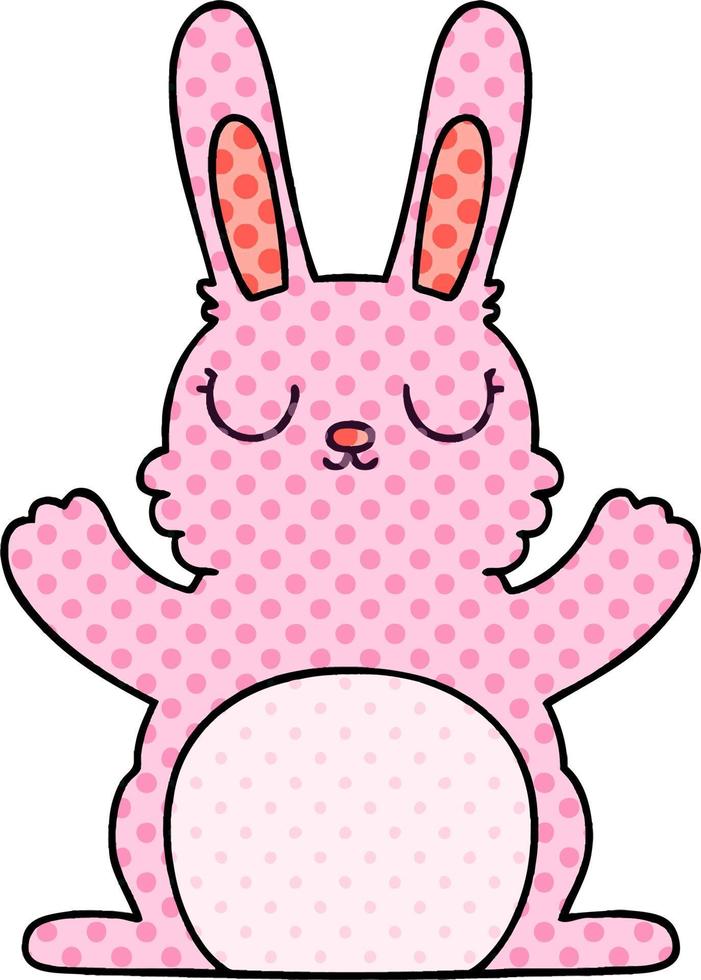 quirky comic book style cartoon rabbit vector