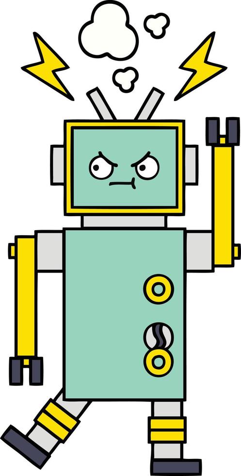 cute cartoon robot vector