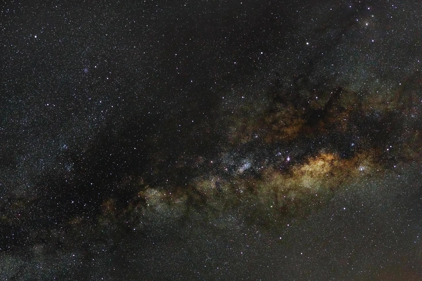 Close-up of Milky Way,Long exposure photograph, with grain photo