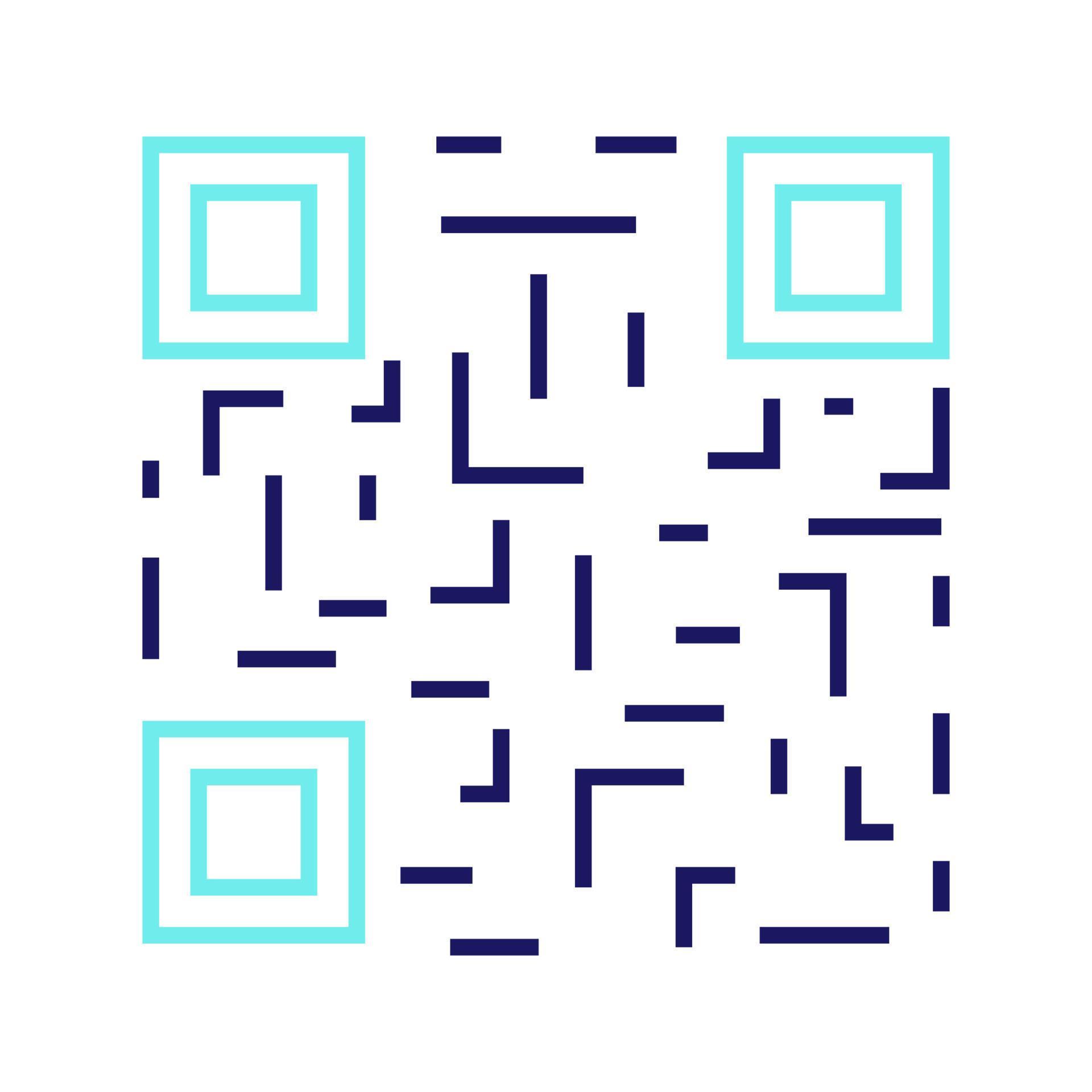 QR code color icon. Matrix barcode identification. 2D data code. Two