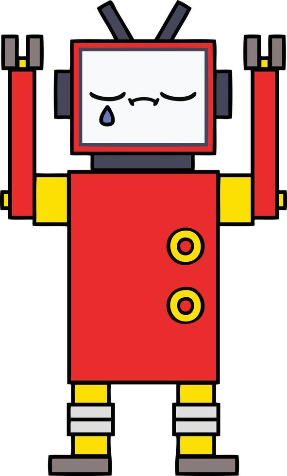 cute cartoon robot vector