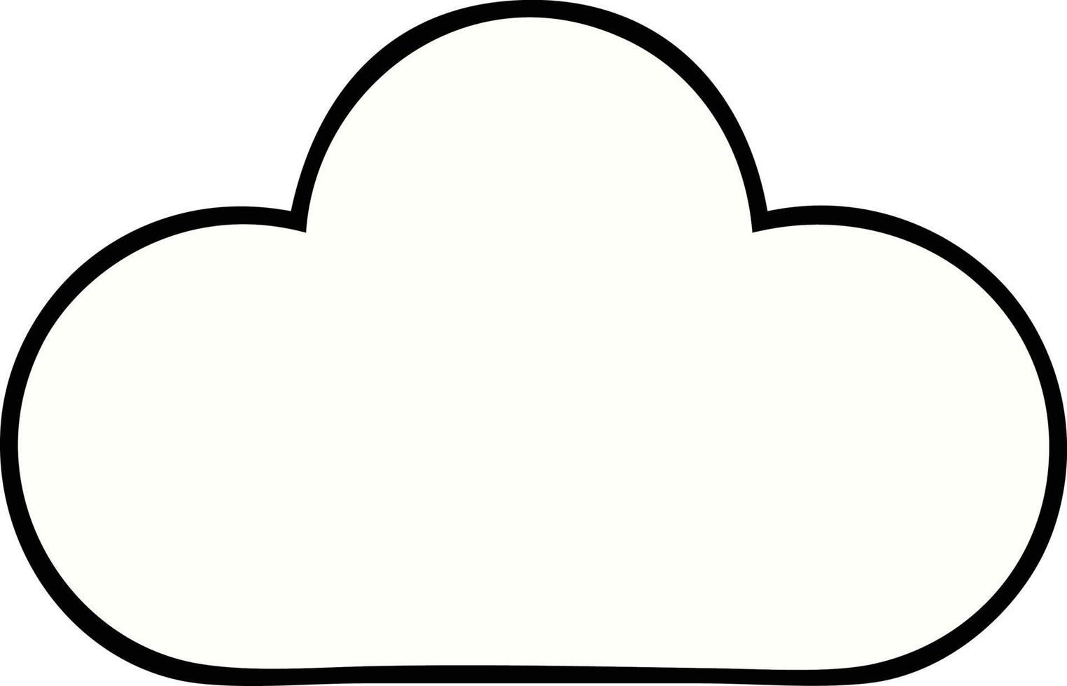 cute cartoon white cloud vector