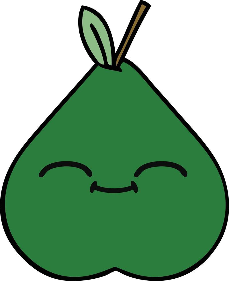 cute cartoon pear vector