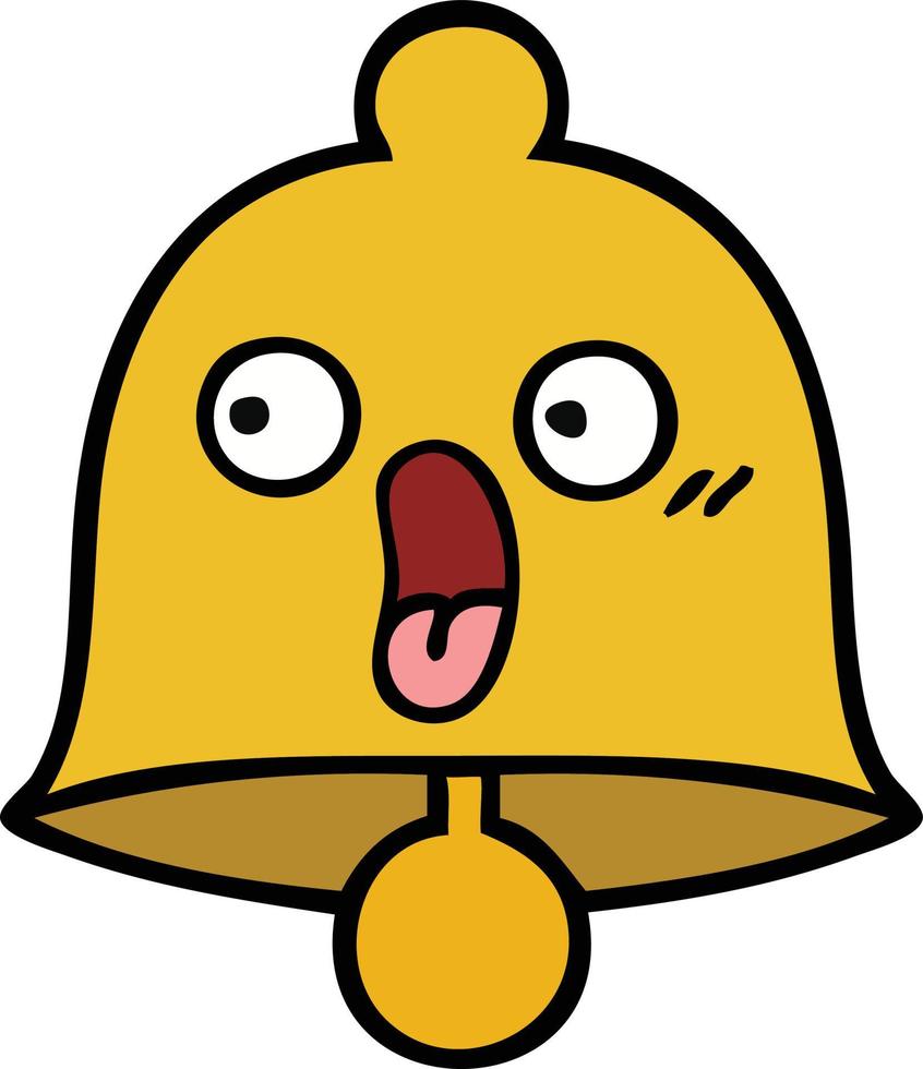 cute cartoon bell vector