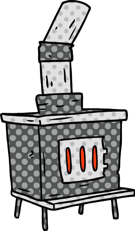 cartoon doodle of a house furnace vector