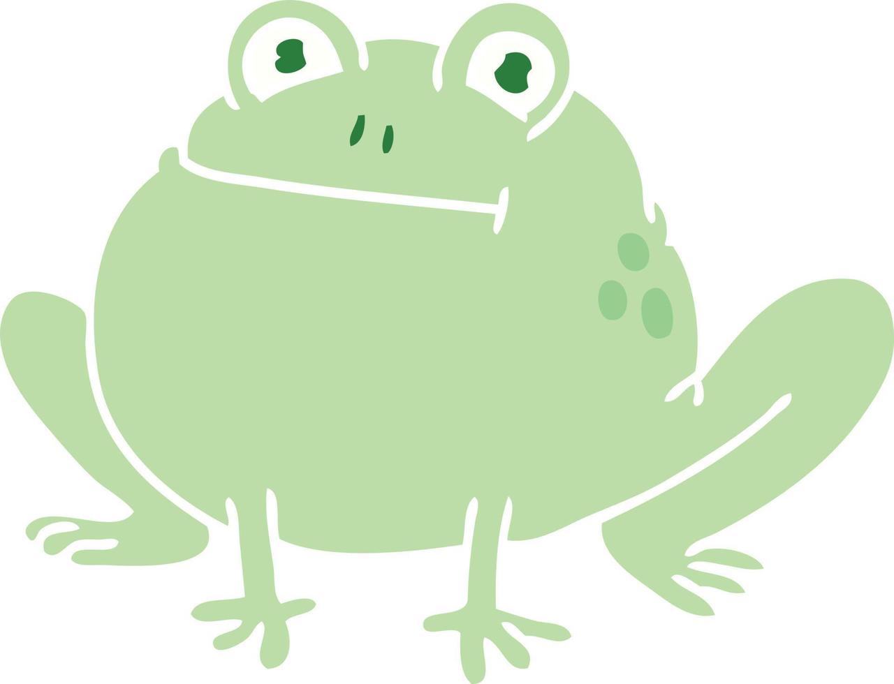 quirky hand drawn cartoon frog vector