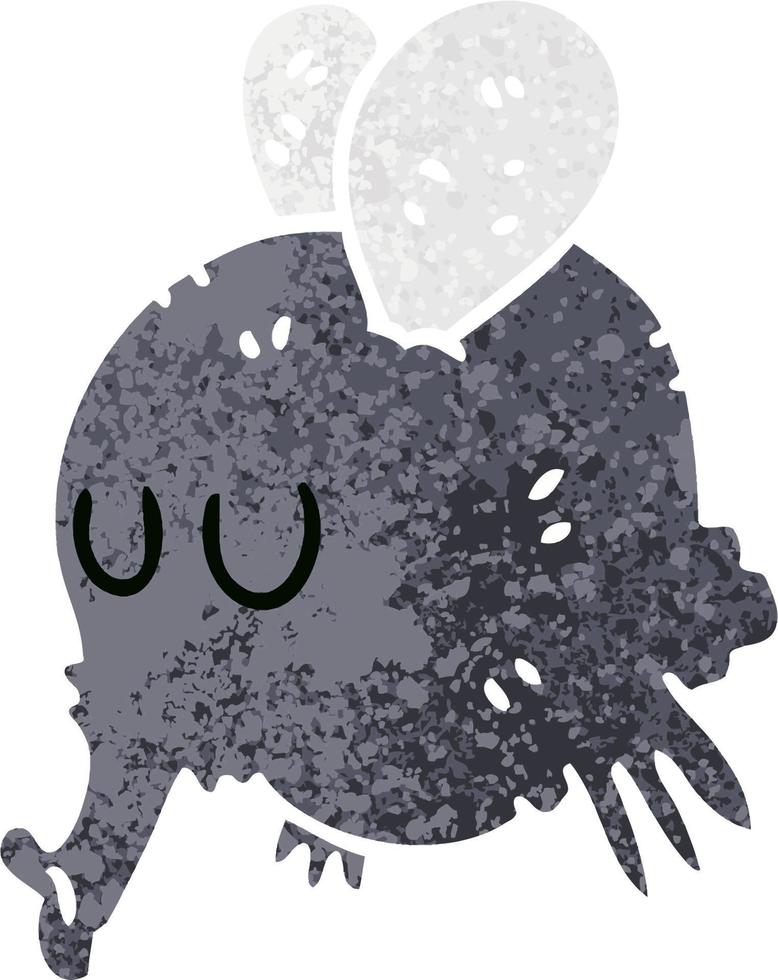 quirky retro illustration style cartoon fly vector