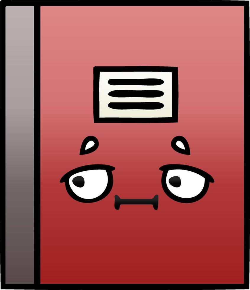 gradient shaded cartoon notebook vector